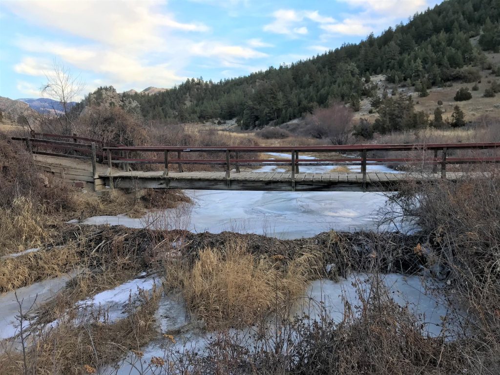 Image of a beaver dam on Beaver Creek before it enters the Missouri River