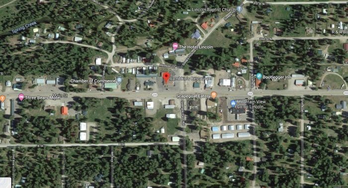Lincoln Meeting Map, Lambkins Restaurant